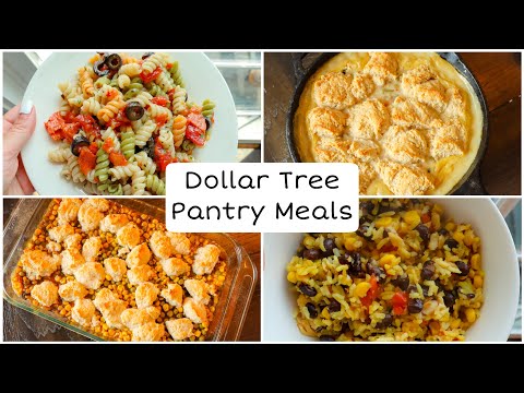 No Fridge/Freezer at your Dollar Tree? 4 Easy Pantry Only Dinners You Can Make!