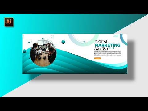 Illustrator Tutorial | Simple Web Banner Design | Digital Marketing Agency | [Hindi]