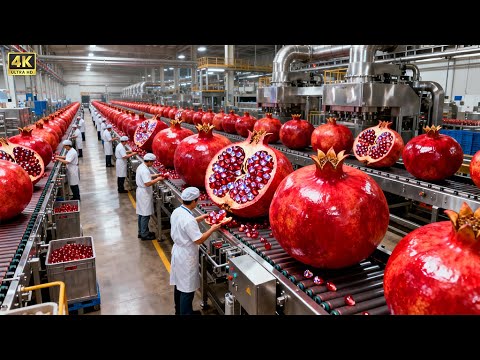 Inside a Modern Pomegranate Factory: From Raw Pomegranates to Bottled Premium Juice (Full Process)