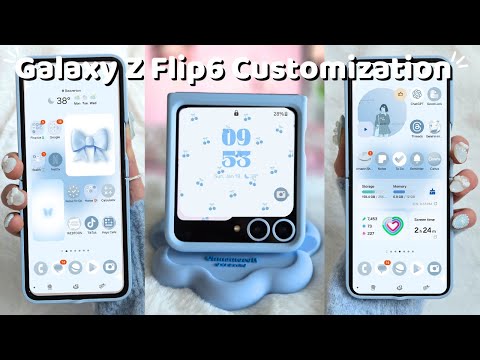 Samsung Galaxy Z Flip6 ✨️ | Aesthetic Customization 🩵 (ASMR)