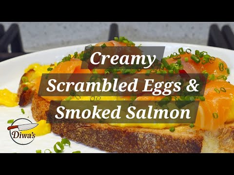 Creamy Scrambled Eggs & Smoked Salmon ๐ณ๐ฃ#cookingchannel #eggs #salmon #bred #cookingshow #youtubes