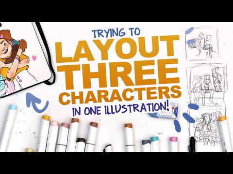 DRAWING THEM ALL TOGETHER! | Filling A Spread in my Sketchbook