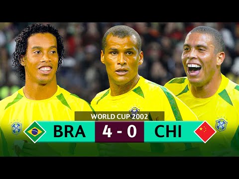 A CHINA NÃO TEVE CHANCE CONTRA RONALDINHO, RIVALDO E RONALDO NESTA PARTIDA ÉPICA
