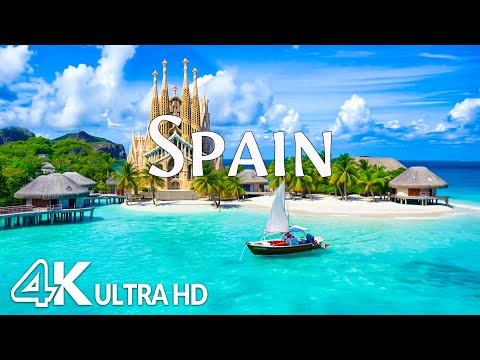 Spain 4K UHD – Mediterranean Coast, Golden Beaches & Historic Beauty | Relaxing Music