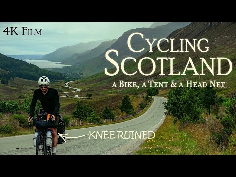 A bike, a tent & a head net: Cycling Scotland | 4K Film