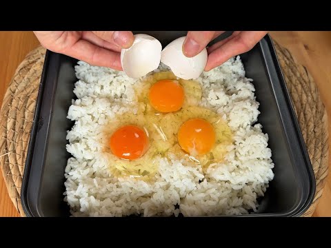 Simply pour the egg over the rice! 100% of the results will be amazing and delicious!
