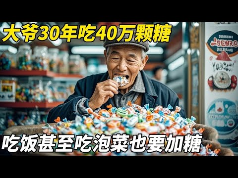 30 年吃了 40 万颗糖！这位大爷堪称 “嗜糖天花板”，连吃泡菜都要加糖 ！【悦贝电影】