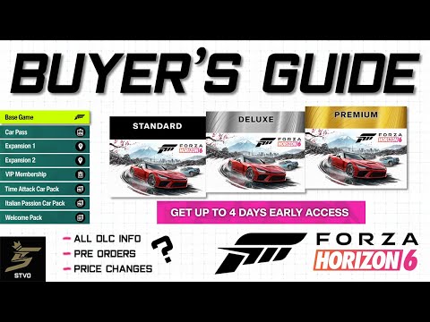 BEFORE YOU BUY Forza Horizon 6 PREMIUM-DELUXE-STANDARD Editions Comparison FH6 PRE ORDER Cars + DLC