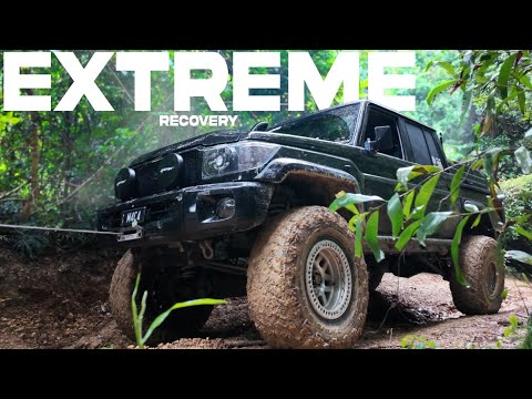 4x4 RECOVERY: Saving a LandCruiser from Rising Creek!