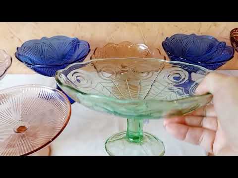 Цветные стеклянные вазы на ножках.👍👍👍💥💥💥💥💥