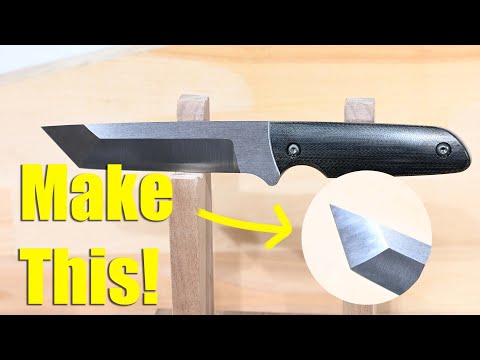 How to Make an Amazing Tanto Point Knife! (with Removable Handles)