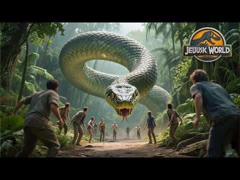 侏罗纪巨蛇！巨蛇俯瞰弱小的人类，人类即将被袭击！#复活侏罗纪 #惊悚 #怪兽 #灾难 #电影 #movie #电影派对 #恐龙