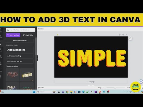 HOW TO ADD 3D TEXT IN CANVA | Easy 3D Text Effect Tutorial 2024 🔥