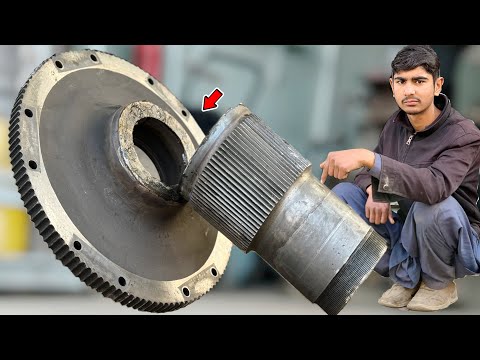 I looked at the process of expertly re-repairing a broken caterpillar hub