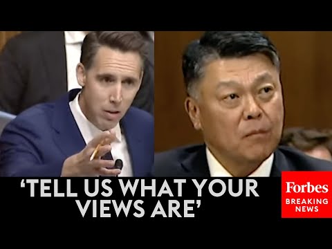 Josh Hawley Presses Biden Nominee For His Views On Israel-Hamas War, Anti-Israel Protests