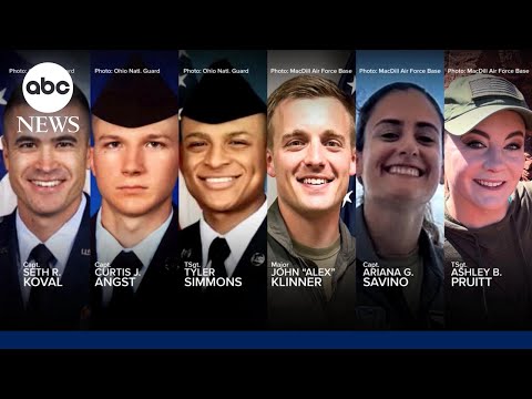 Tributes pouring in for the 6 US service members killed in the war against Iran