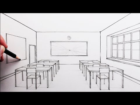 How to Draw a Classroom in One-Point Perspective for Beginners: Step-by-Step