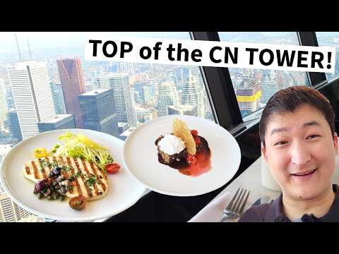 Is the SKY HIGH CN Tower Restaurant a TOURIST TRAP? Revolving Fine Dining in Toronto!