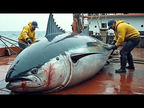 Massive Fishing Journey In The Middle Of The Ocean Of Fishermen - Catching Tuna, Lobster, Squid