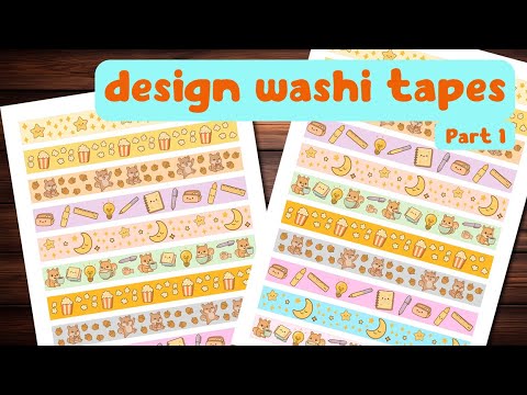🖌️ How to Design Cute DIY Washi tapes in Canva 📝 | Aesthetic & Printable at Home Part 1