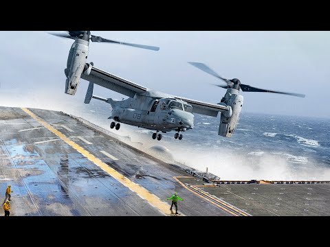 The Scary Process of Landing on a US Aircraft Carrier During a Storm