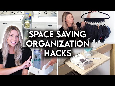 SMALL SPACE ORGANIZATION IDEAS + SPACE SAVING HACKS