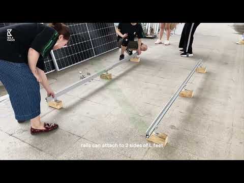 L foot solar mounting system demo by Solaracks #solarmounting #solarracking #Besupported #EPC