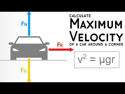 Calculate the Maximum Velocity of a Car Around a Flat Corner | Centripetal Force &amp; Friction