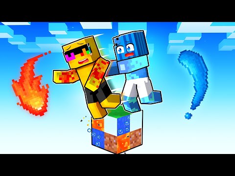 Stuck On ELEMENTAL ONE BLOCK In Minecraft!