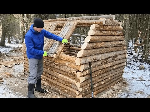 9 Days of Building a Happy Wooden House for a Family's Survival - My Cabin Life