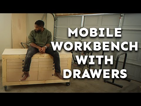 I built a mobile workbench with drawers! (full dyi build from start to finish)