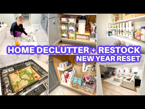 🧼 NEW YEAR DECLUTTER + RESTOCK + CLEAN WITH ME | CLEANING MOTIVATION | JAMIE'S JOURNEY | HOME RESET