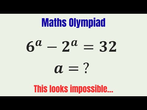 This Exponential Equation Has a Sneaky Trick | 6ᵃ − 2ᵃ = 32 | A Nice Math Olympiad Challenge