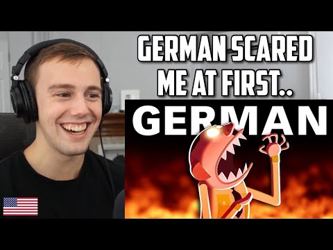 American Reacts to "Why German Sounds SO Aggressive"