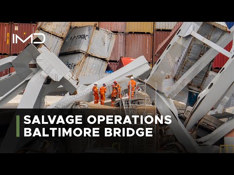 Massive Salvaging Effort at Baltimore Bridge Collapse Site....!