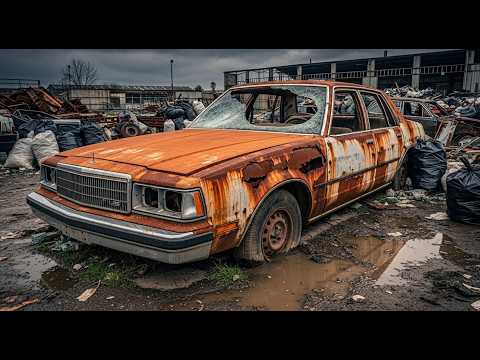 100% Rusted Car Revival – Impossible Restoration! 1980s Light Blue Sedan|Hushed Horsepower