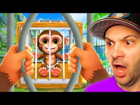 Finally Unlocking Baby Monkey's Cage SO WE CAN ESCAPE!!