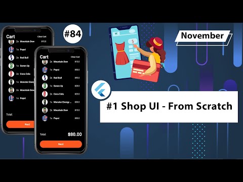 Flutter Tutorial - 1/3 Shop UI - From Scratch (For Beginners)