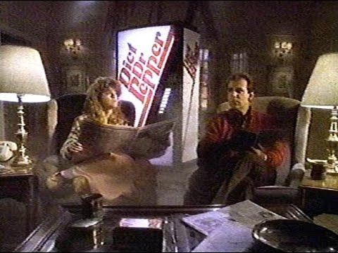 1990 Dr. Pepper machine lands in living room TV commercial