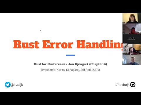 Error Handling (Rust for Rustaceans Book Club: Chapter 4)