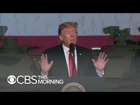 Trump's attacks on late Sen. McCain met by silence at Ohio military tank factory