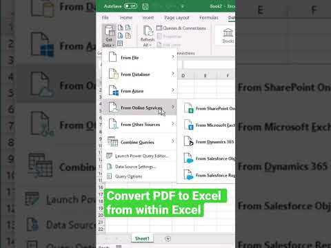 How to Convert PDF to Excel from within Excel