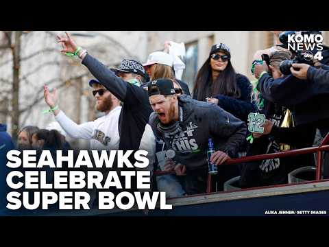 Seahawks celebrate Super Bowl LX victory with huge 12s crowd in Seattle!