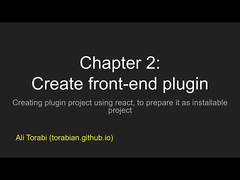 Chapter 2: Create front end plugin project
