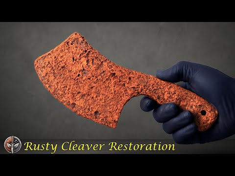 restoring a rusty cleaver back to its glory