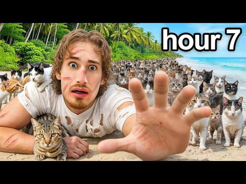 Surviving The Most Dangerous Cat Island for 24 Hours