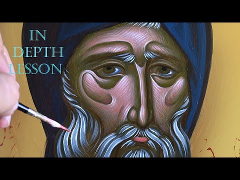 Byzantine Iconography Lesson and Technique - Αγιογραφία