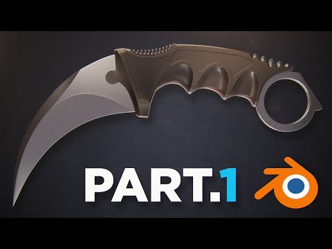 Karambit Knife Modeling in Blender - Part 1/3