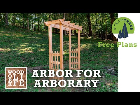 How to Build a Cedar Arbor for Arborary | One Day Build #TeamTrees