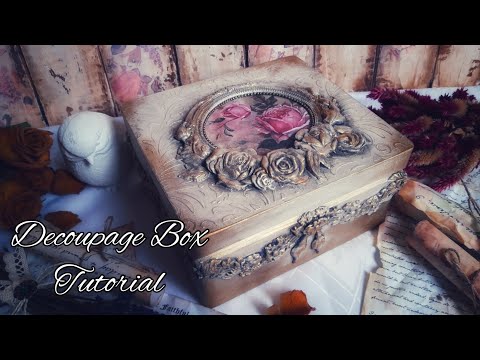 Decoupage box ♡🌹♡Tutorial